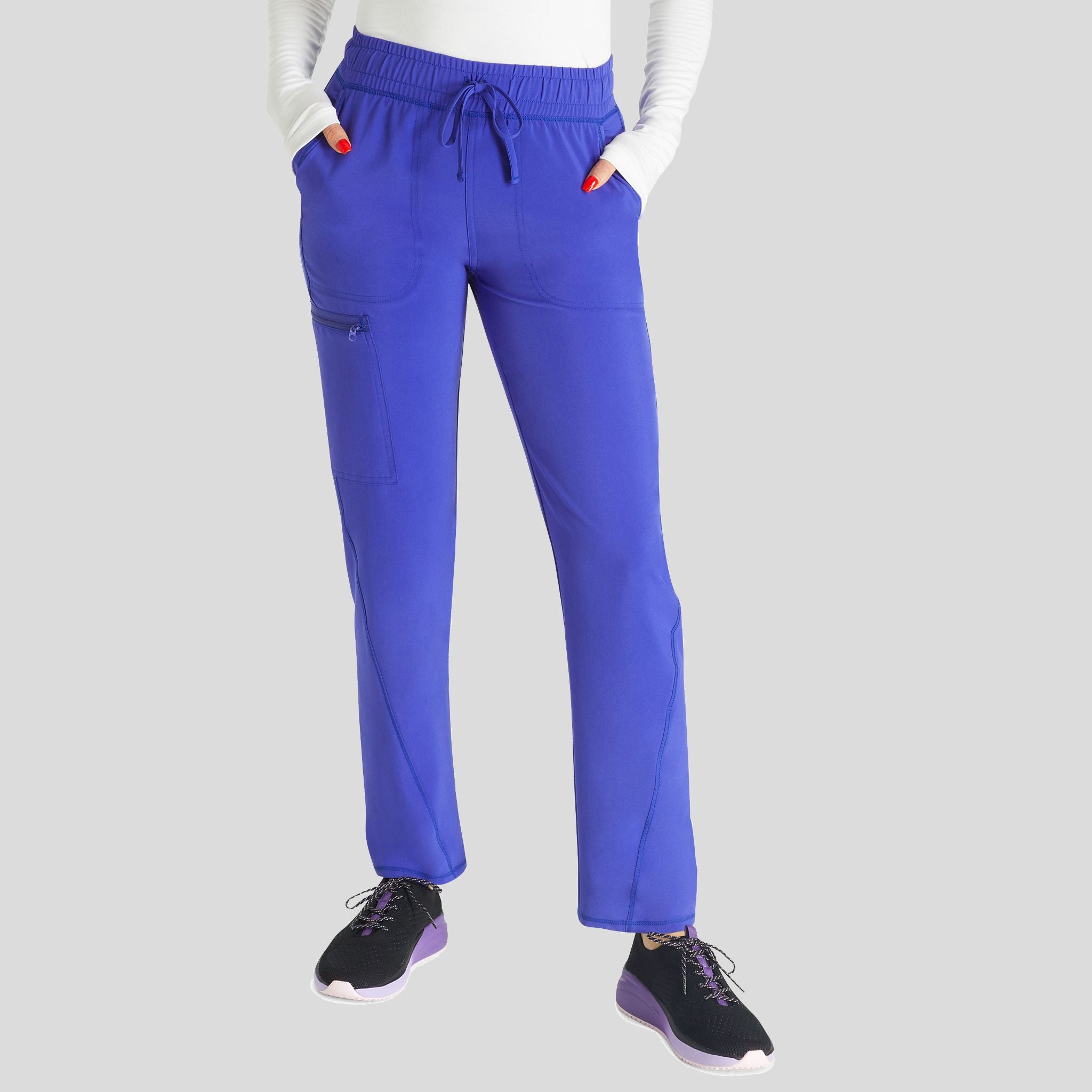 Womenβs Mid Rise Tapered Leg Drawstring Pant | Glacier Pearl