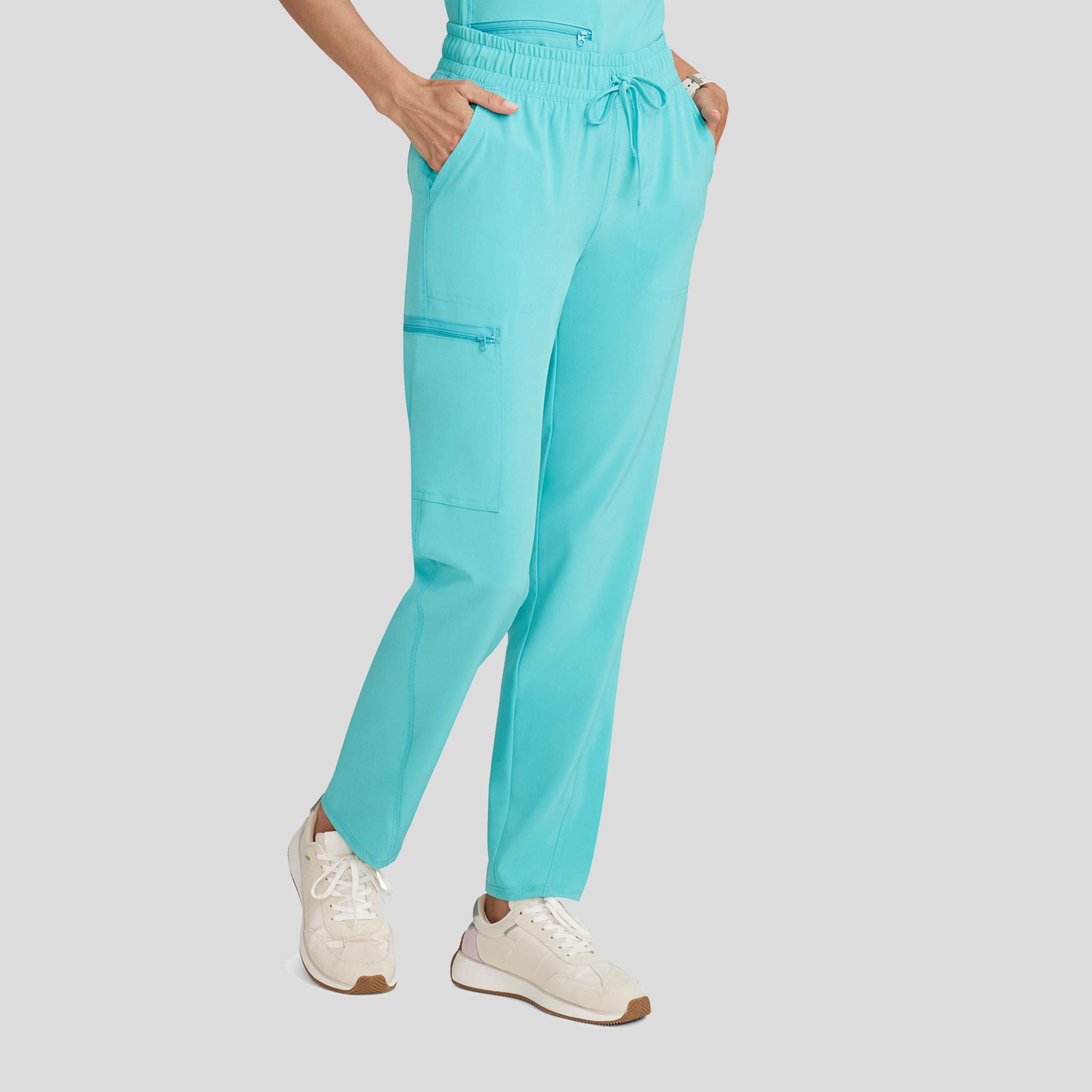 Womenβs Mid Rise Tapered Leg Drawstring Pant | Aqua Cove