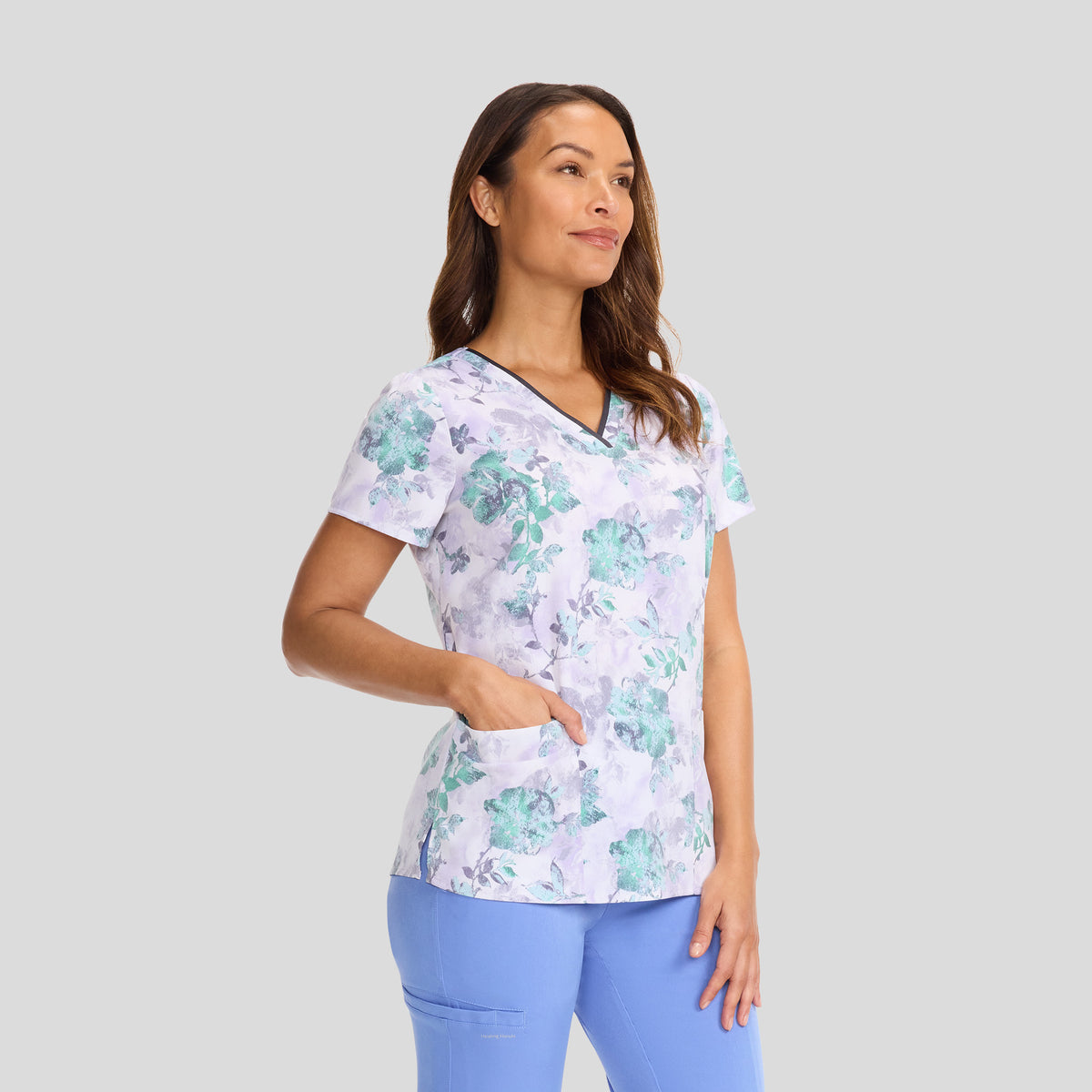 Amanda Print Scrub Top | Quiet Petals
