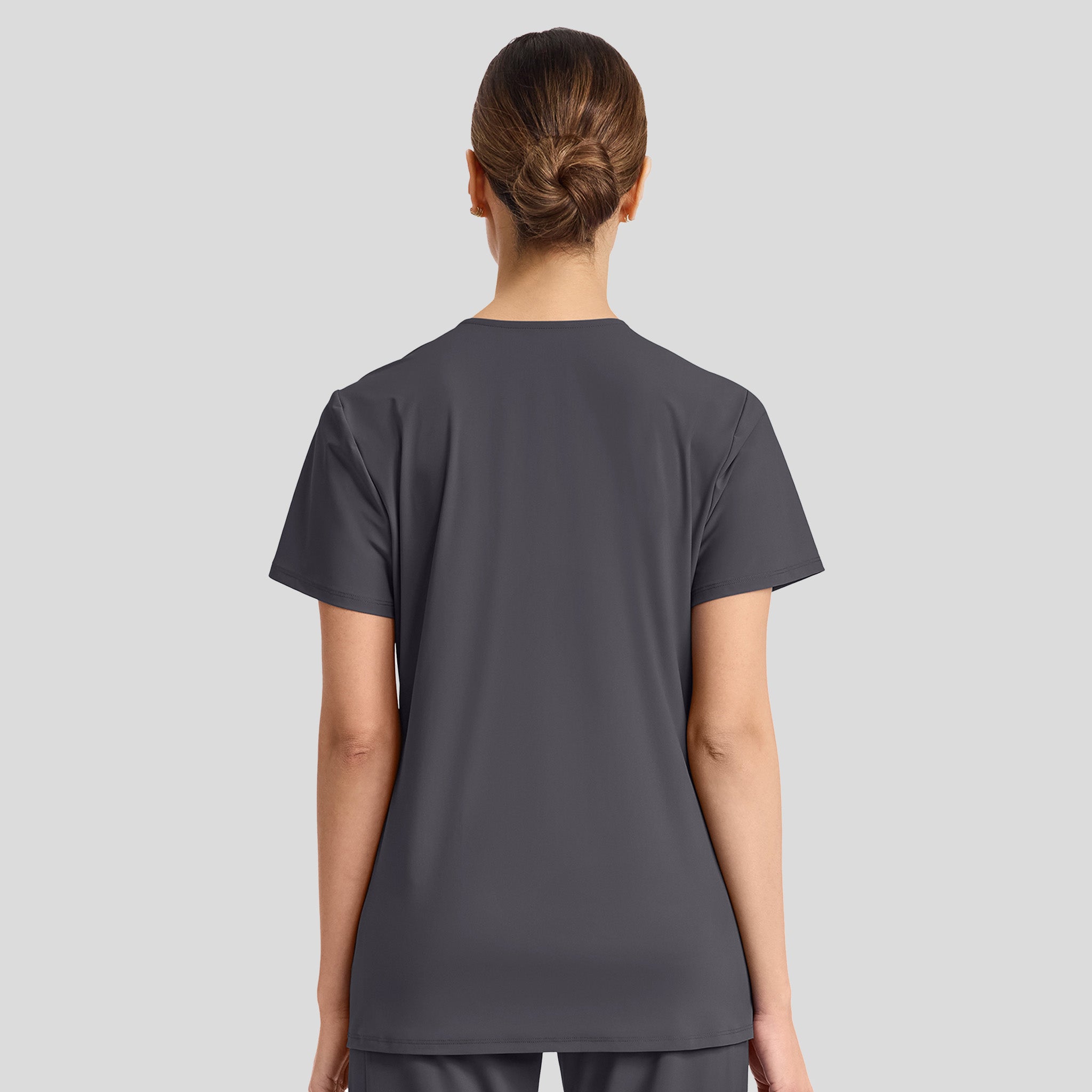 Infinity Pursuit V-Neck Top | Pewter