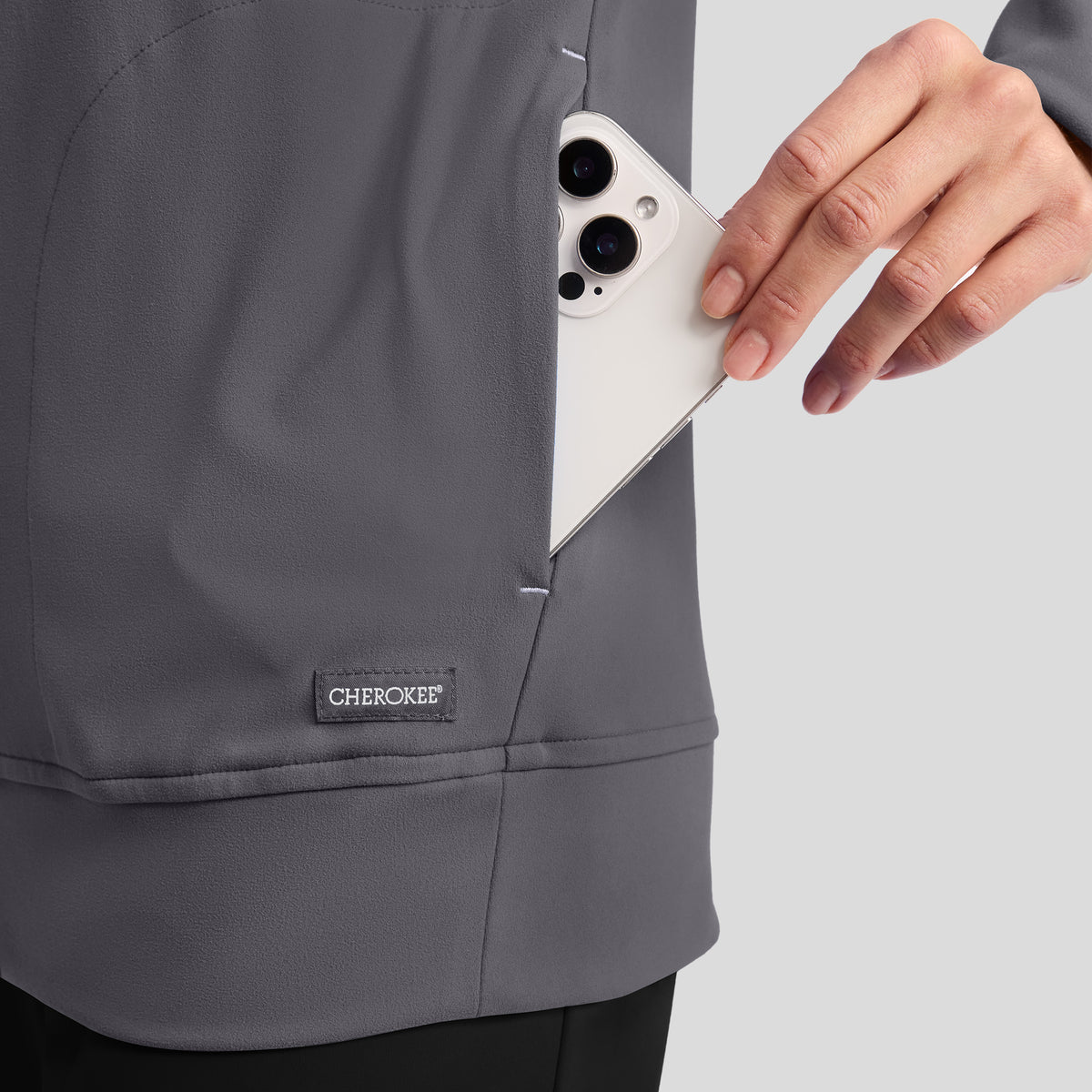 Achieve Warm-Up Scrub Jacket | Pewter