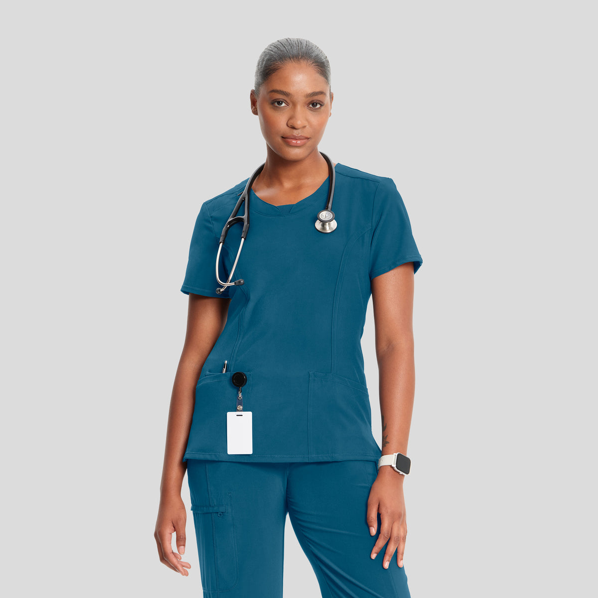 Women's Round Neck Top | Caribbean