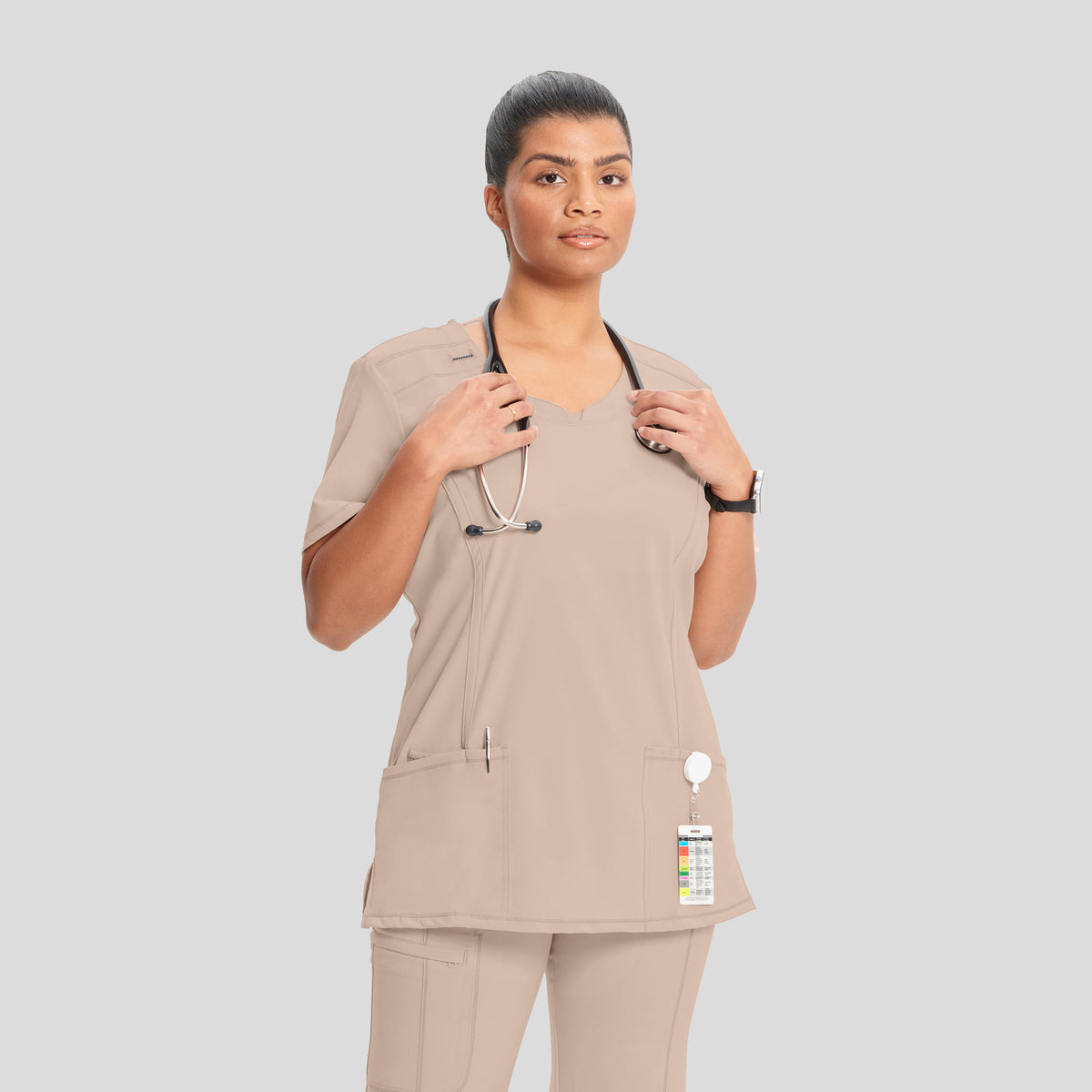 Women's Round Neck Top | Khaki